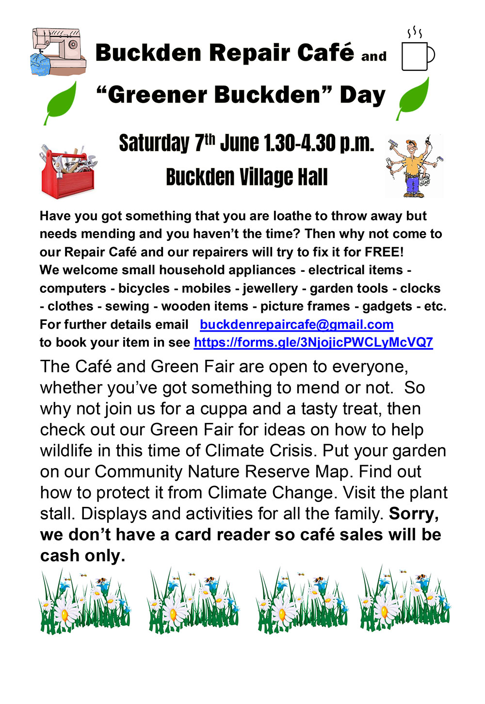 Saturday 7th June - Repair Cafe poster